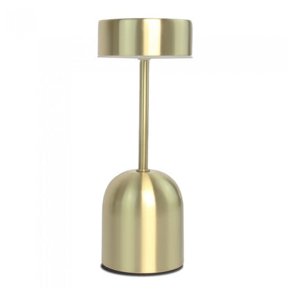 Lumeon LED-lamp met een goudkleurige afwerking, strak en modern design dat perfect is voor een elegante touch in huis. Deze energiezuinige lamp biedt sfeervol licht en is ideaal voor op een bureau, nachtkastje of in de woonkamer. Voeg stijl en functionaliteit toe aan je interieur met deze luxe verlichting.