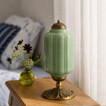 Retro Tafellampen met Getextureerd Crèmekleurig Glas – Franse Vintage Stijl met Messing of Zwart Frame