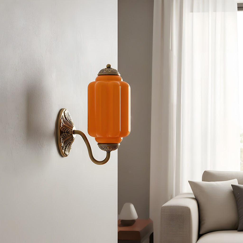 Vintage Wandlamp met Melkglas en Geolied Messing – Klassieke Retro Verlichting voor Hal, Slaapkamer, Woonkamer