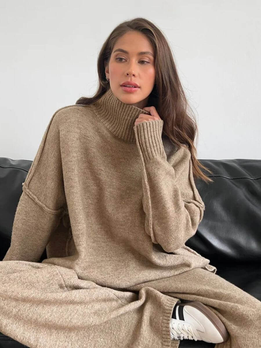 Lumiere Knit Set Stijlvol Warme Trui en Broek - StudioMarella
