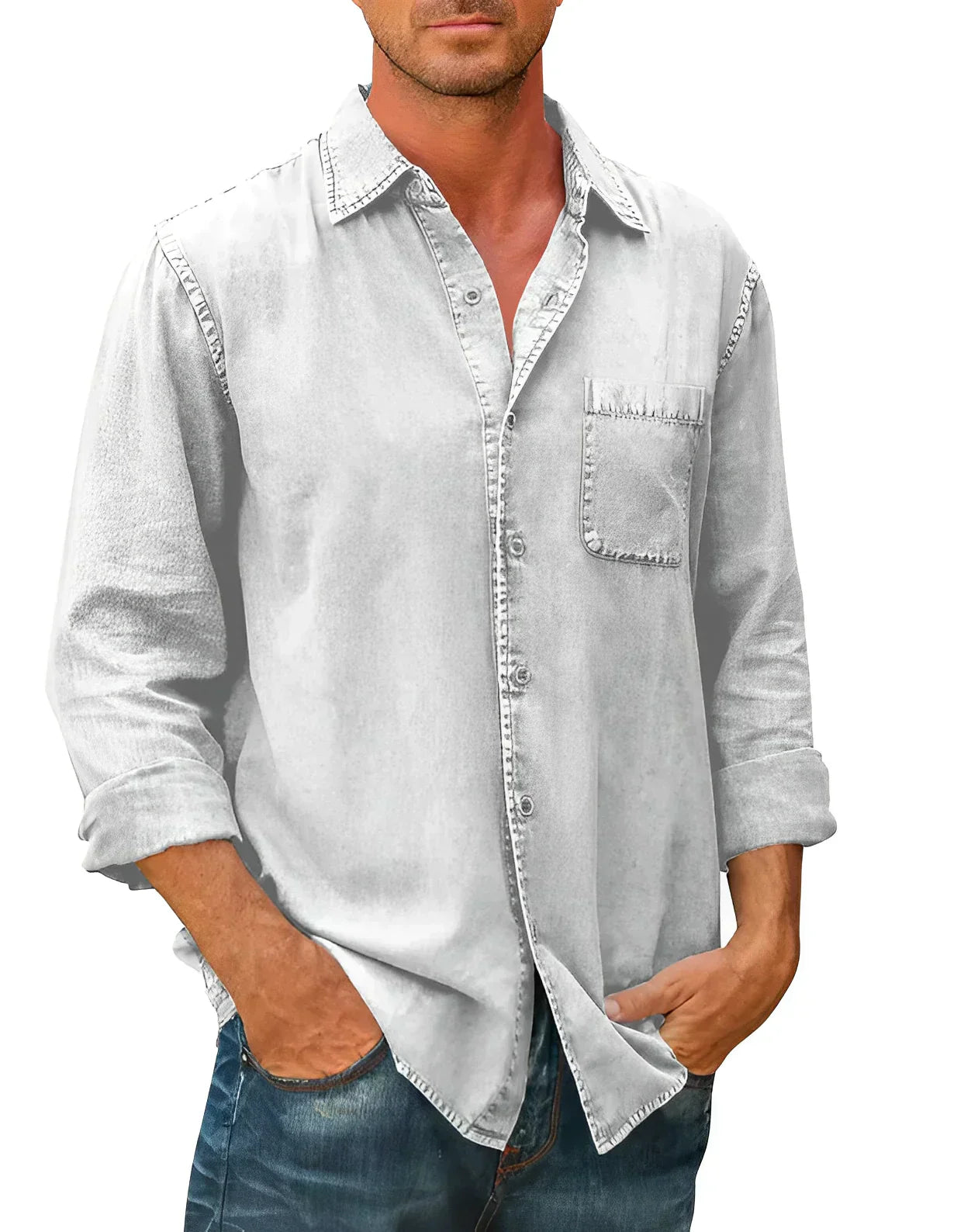 Elegante Overhemd voor Mannen Slim Fit Design