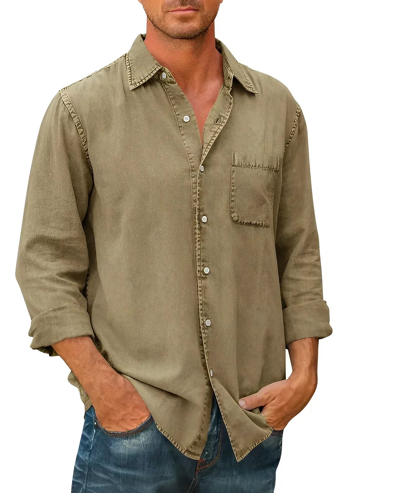 Elegante Overhemd voor Mannen Slim Fit Design