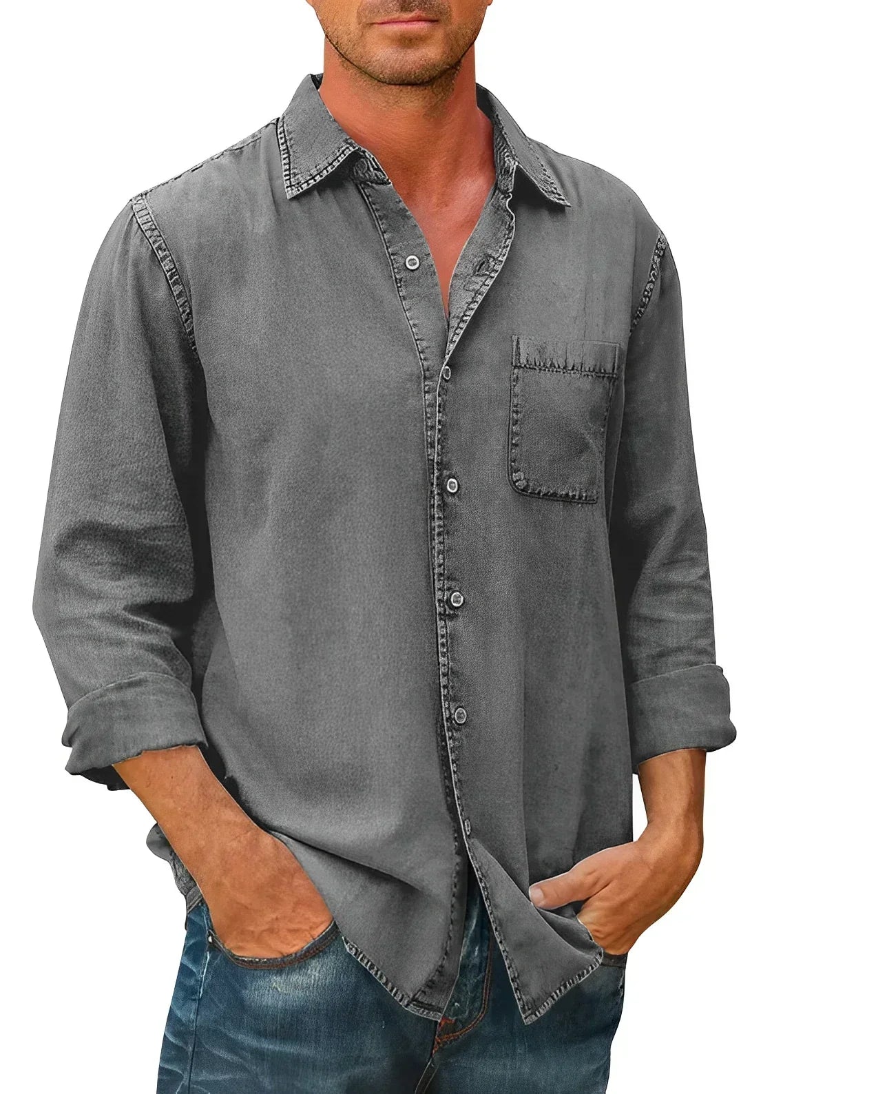 Elegante Overhemd voor Mannen Slim Fit Design