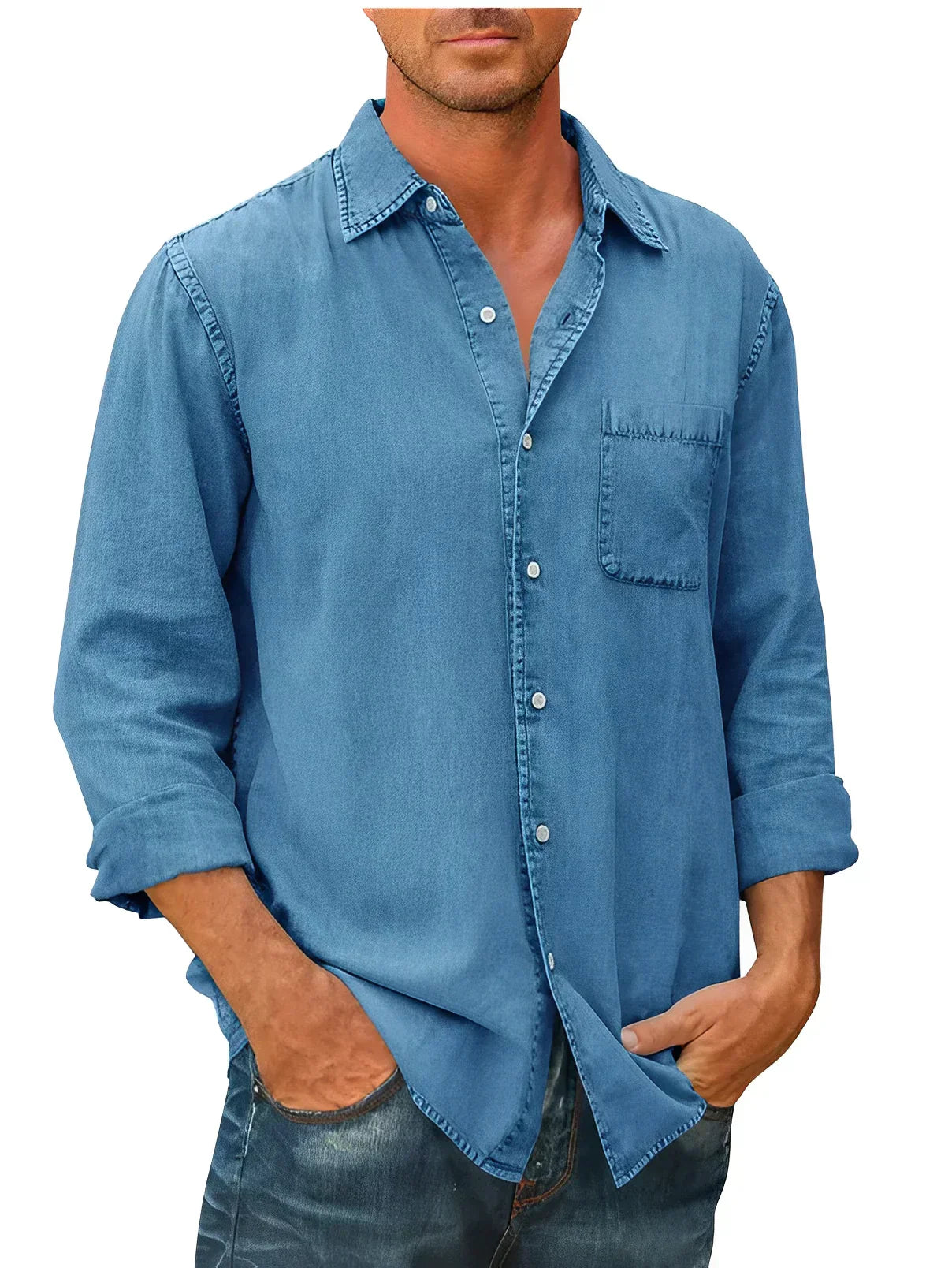 Elegante Overhemd voor Mannen Slim Fit Design