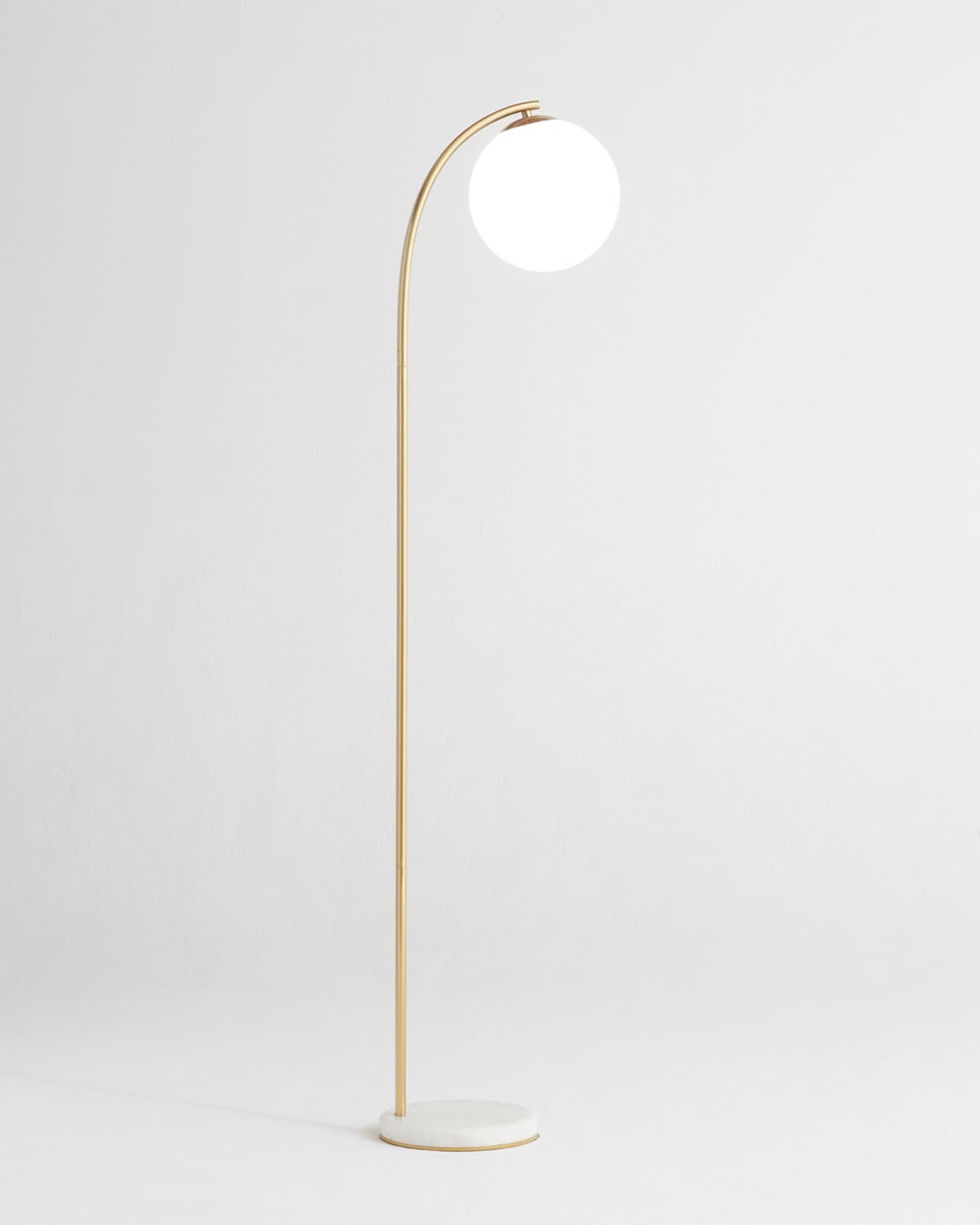 Vloerlamp Marmeren Voet Messing Glazen Bol LED 168cm Staande Lamp Woonkamer Modern