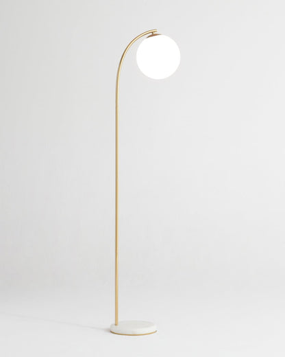 Vloerlamp Marmeren Voet Messing Glazen Bol LED 168cm Staande Lamp Woonkamer Modern