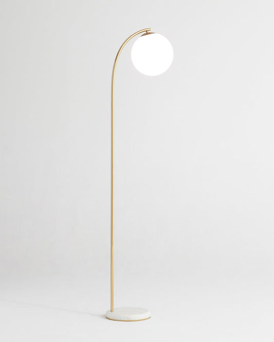 Vloerlamp Marmeren Voet Messing Glazen Bol LED 168cm Staande Lamp Woonkamer Modern