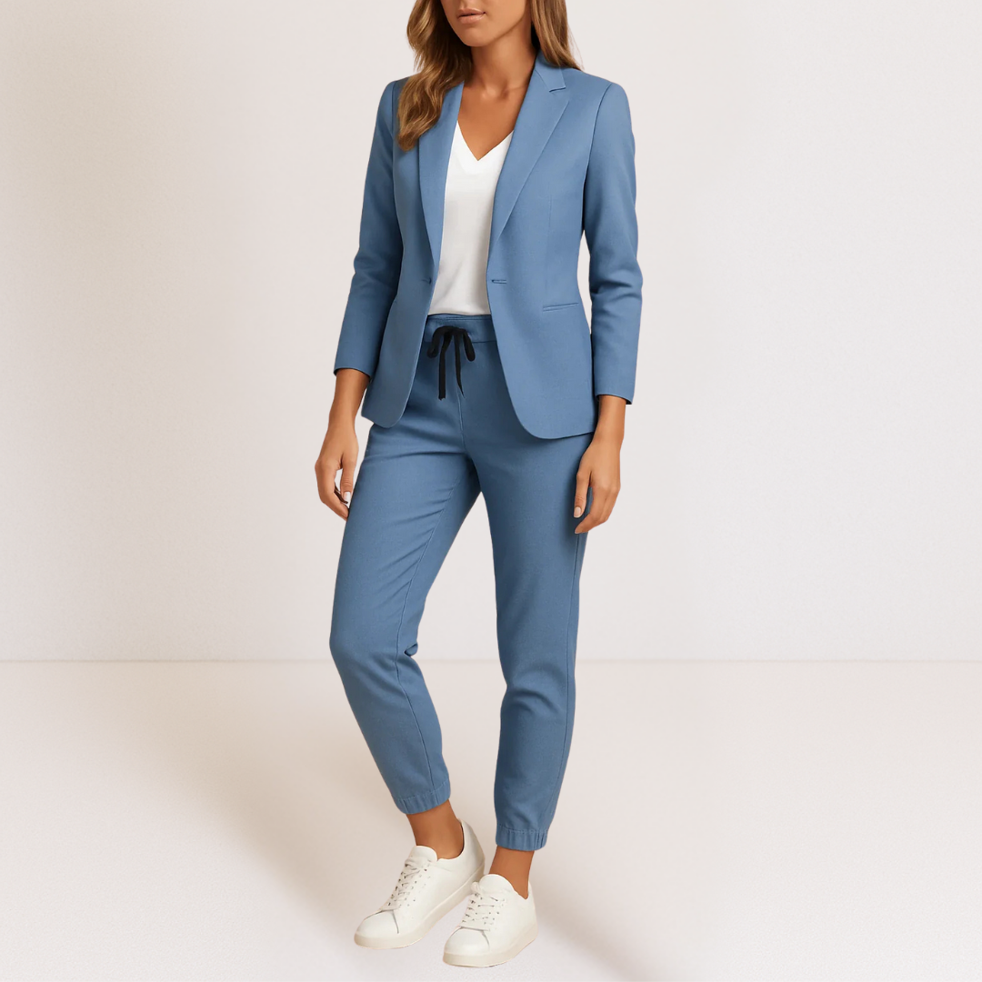 Damespak Set Elegant Comfortabel Zwart Grijze Collectie - StudioMarella