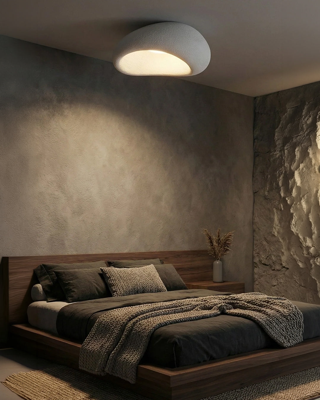 Plafondlamp Wabi Sabi Geïnspireerd – Metalen Lamp met Warme Verlichting – Voor Woonkamer Slaapkamer Eetkamer