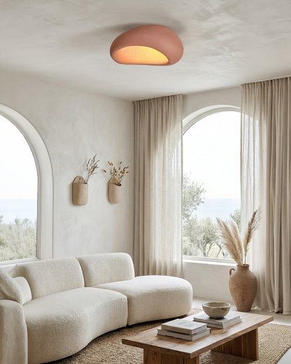 Plafondlamp Wabi Sabi Geïnspireerd – Metalen Lamp met Warme Verlichting – Voor Woonkamer Slaapkamer Eetkamer