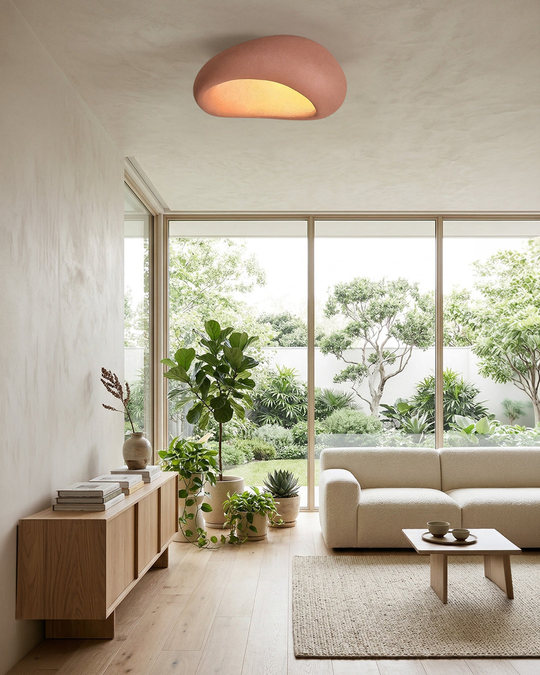 Plafondlamp Wabi Sabi Geïnspireerd – Metalen Lamp met Warme Verlichting – Voor Woonkamer Slaapkamer Eetkamer
