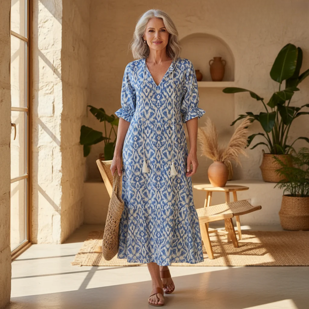 Luna | Abito lungo boho con stampa 1