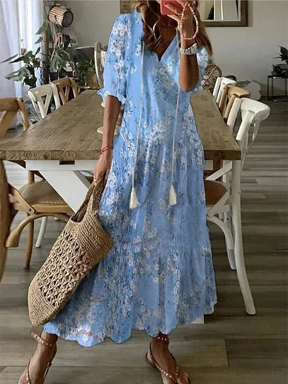 Luna | Abito lungo boho con stampa 5