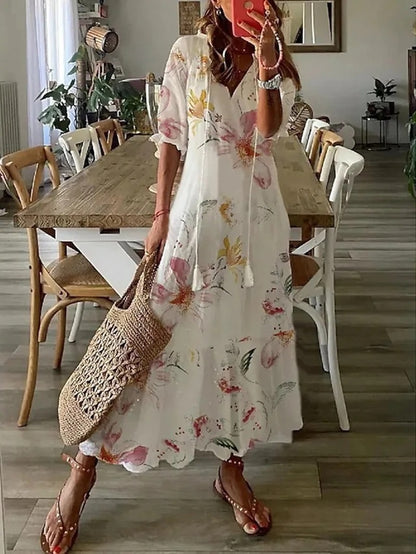 Luna | Abito lungo boho con stampa 8