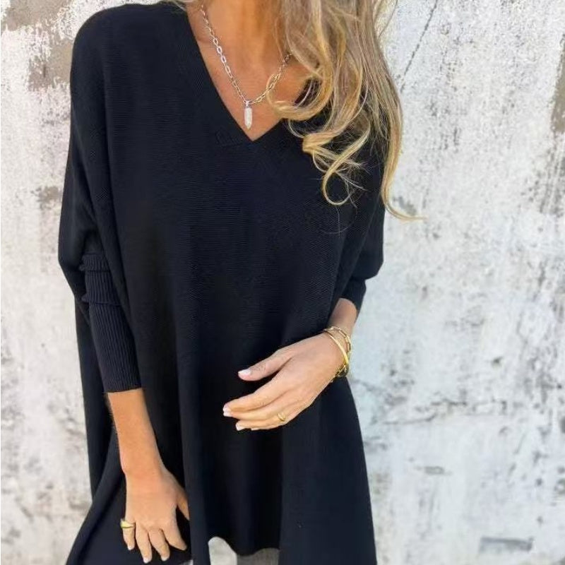 Luna | Comfortabele Oversized Gebreide Top met V-Hals 1