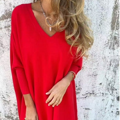 Luna | Comfortabele Oversized Gebreide Top met V-Hals 6