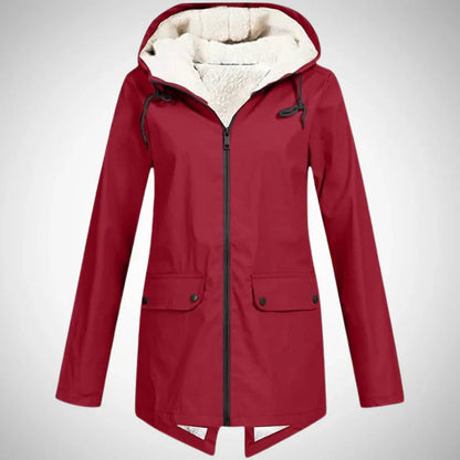 Luna | Dames Regenjas Lang – Waterafstotend, Fleece Gevoerd & Comfortabel 1