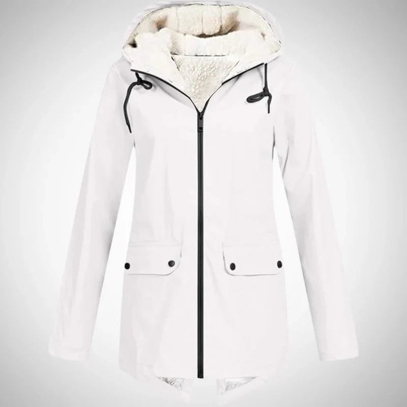 Luna | Dames Regenjas Lang – Waterafstotend, Fleece Gevoerd & Comfortabel 4