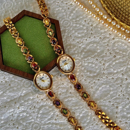Dameshorloge Elegant met Edelstenen