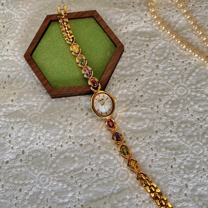 Dameshorloge Elegant met Edelstenen
