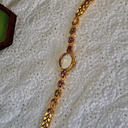 Dameshorloge Elegant met Edelstenen