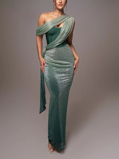 Elegante Avondjurk met Patchwork Details - StudioMarella