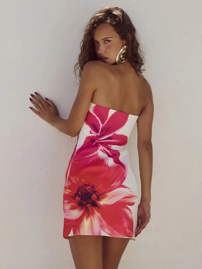 Vrouwelijke Bloemen Jurk Elegante Stijl