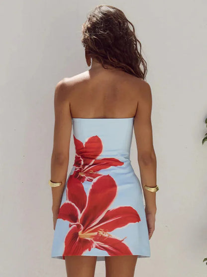 Vrouwelijke Bloemen Jurk Elegante Stijl