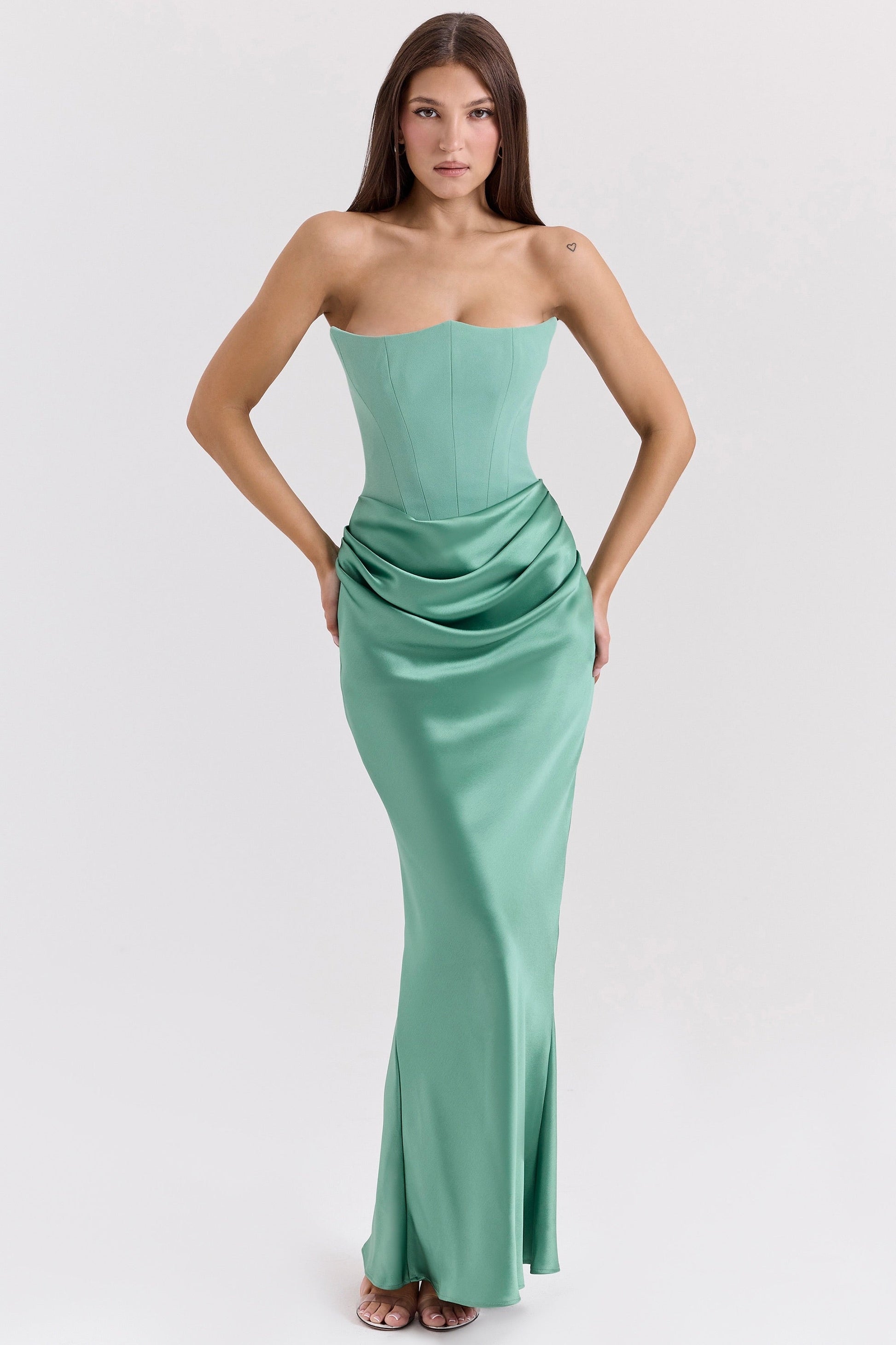 Elegante Maxi Jurk voor Vrouw in Satijn - StudioMarella