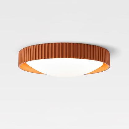 Moderne Plafondlamp Ribbed – Acryl Kap met Harsframe – Warm/Neutraal/Koel Licht – Ø46cm – Oranje, Grijs of Blauw