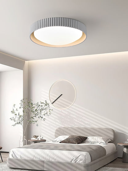 Moderne Plafondlamp Ribbed – Acryl Kap met Harsframe – Warm/Neutraal/Koel Licht – Ø46cm – Oranje, Grijs of Blauw