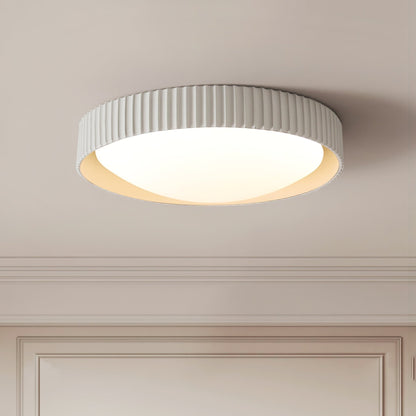 Moderne Plafondlamp Ribbed – Acryl Kap met Harsframe – Warm/Neutraal/Koel Licht – Ø46cm – Oranje, Grijs of Blauw