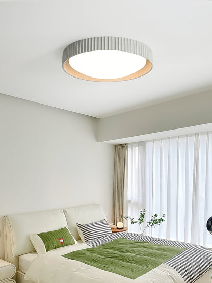 Moderne Plafondlamp Ribbed – Acryl Kap met Harsframe – Warm/Neutraal/Koel Licht – Ø46cm – Oranje, Grijs of Blauw
