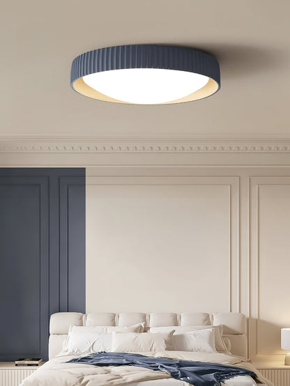 Moderne Plafondlamp Ribbed – Acryl Kap met Harsframe – Warm/Neutraal/Koel Licht – Ø46cm – Oranje, Grijs of Blauw