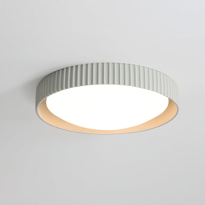 Moderne Plafondlamp Ribbed – Acryl Kap met Harsframe – Warm/Neutraal/Koel Licht – Ø46cm – Oranje, Grijs of Blauw