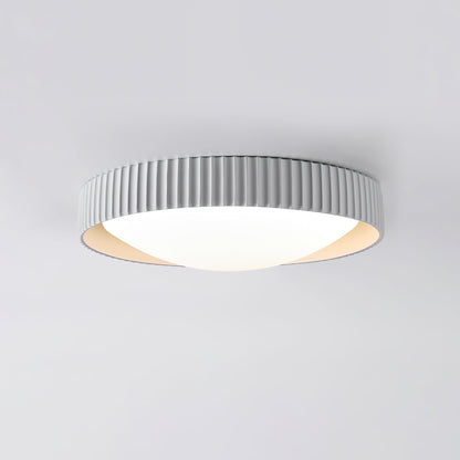 Moderne Plafondlamp Ribbed – Acryl Kap met Harsframe – Warm/Neutraal/Koel Licht – Ø46cm – Oranje, Grijs of Blauw