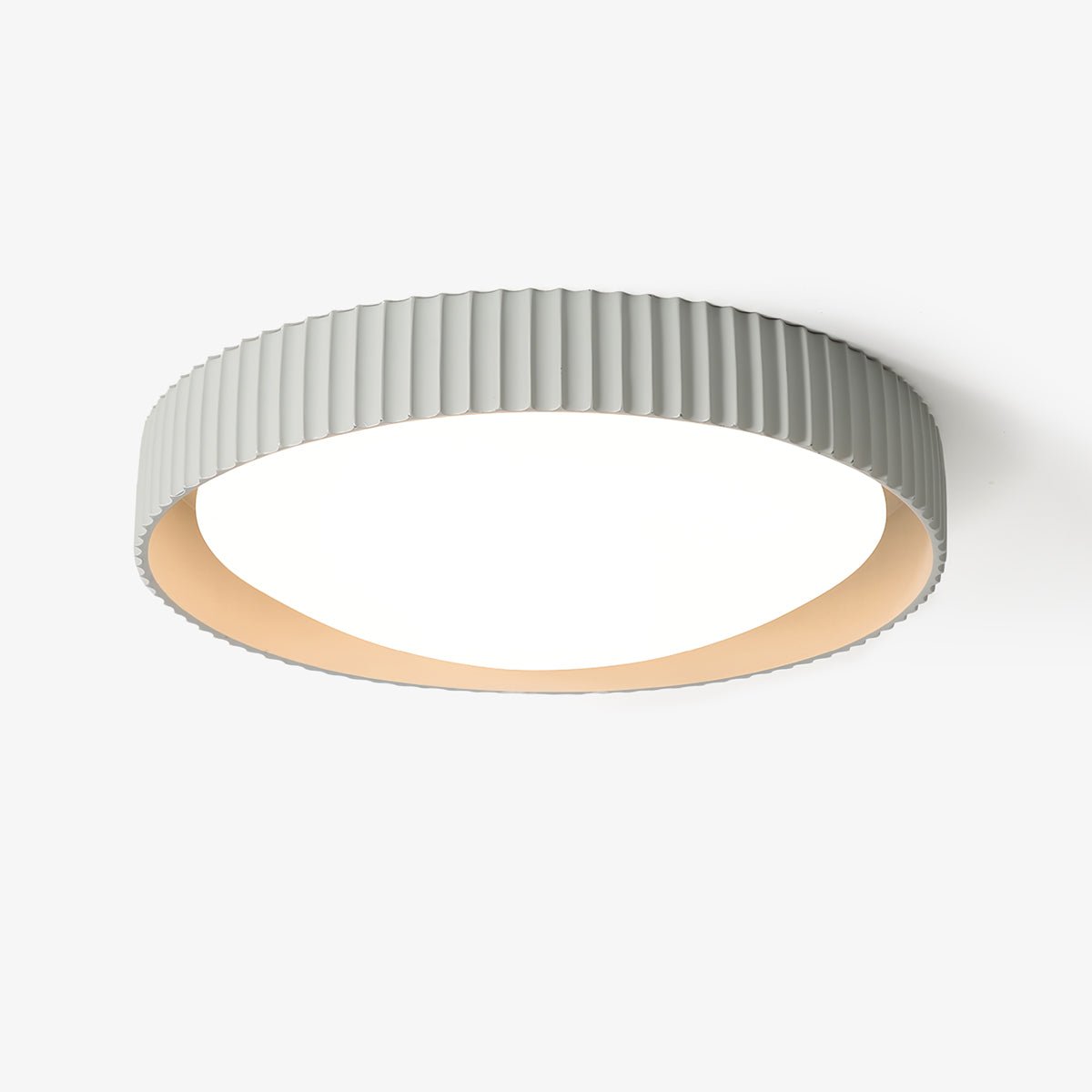 Moderne Plafondlamp Ribbed – Acryl Kap met Harsframe – Warm/Neutraal/Koel Licht – Ø46cm – Oranje, Grijs of Blauw
