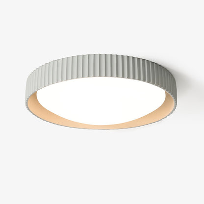 Moderne Plafondlamp Ribbed – Acryl Kap met Harsframe – Warm/Neutraal/Koel Licht – Ø46cm – Oranje, Grijs of Blauw
