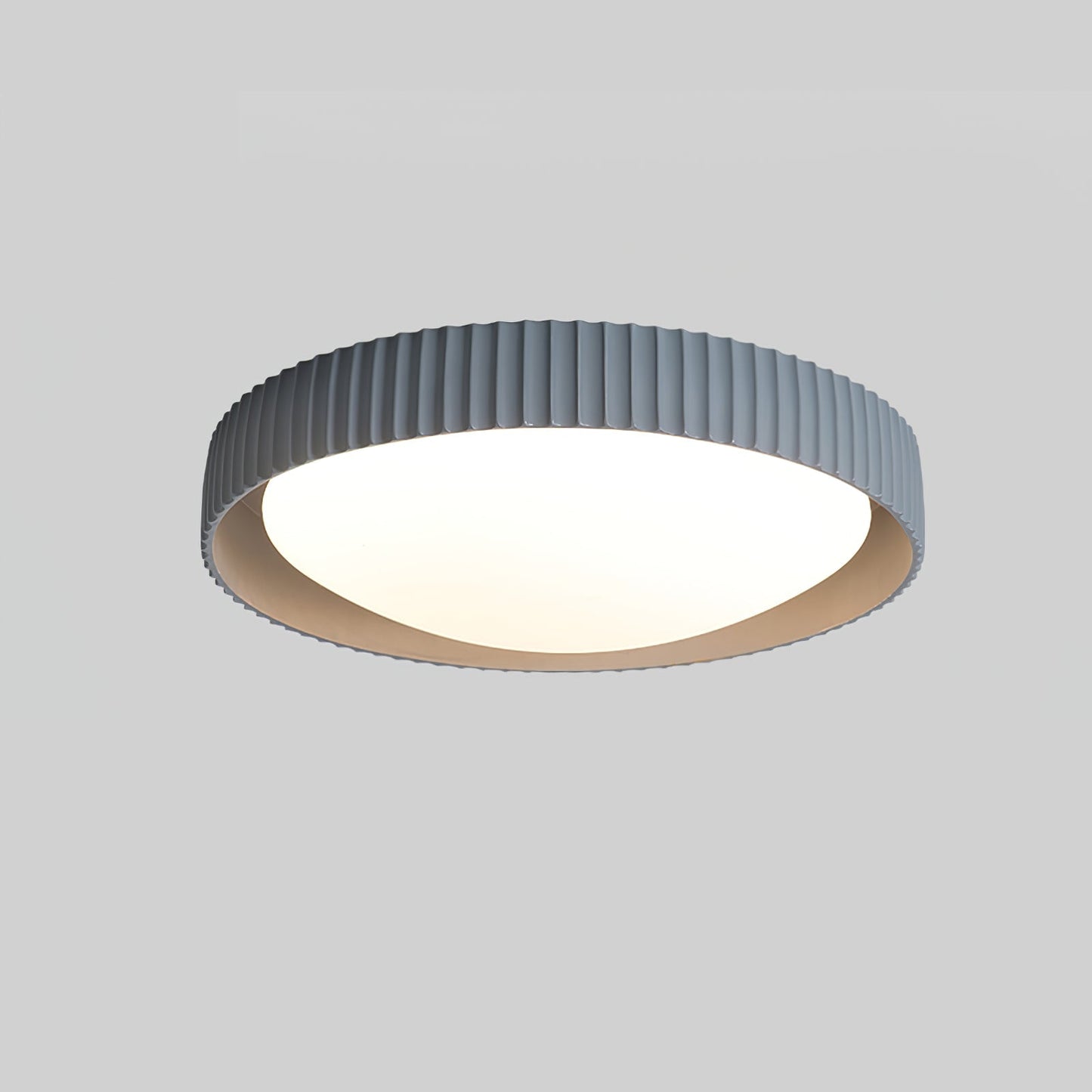 Moderne Plafondlamp Ribbed – Acryl Kap met Harsframe – Warm/Neutraal/Koel Licht – Ø46cm – Oranje, Grijs of Blauw