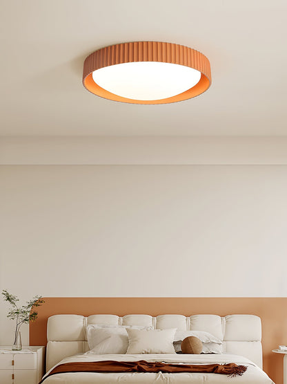 Moderne Plafondlamp Ribbed – Acryl Kap met Harsframe – Warm/Neutraal/Koel Licht – Ø46cm – Oranje, Grijs of Blauw
