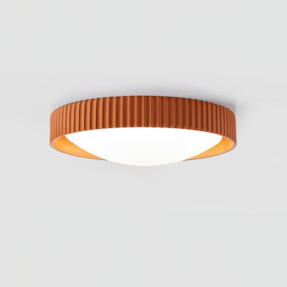Moderne Plafondlamp Ribbed – Acryl Kap met Harsframe – Warm/Neutraal/Koel Licht – Ø46cm – Oranje, Grijs of Blauw