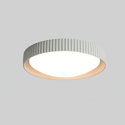 Moderne Plafondlamp Ribbed – Acryl Kap met Harsframe – Warm/Neutraal/Koel Licht – Ø46cm – Oranje, Grijs of Blauw