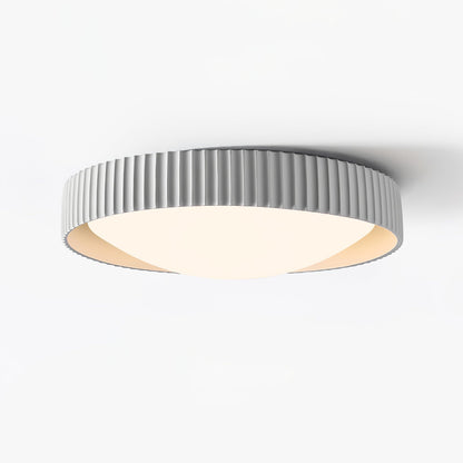 Moderne Plafondlamp Ribbed – Acryl Kap met Harsframe – Warm/Neutraal/Koel Licht – Ø46cm – Oranje, Grijs of Blauw