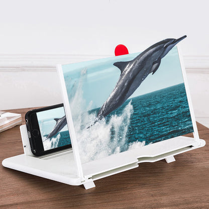 Telefoon Schermvergroter Opvouwbaar HD 3D Lens Standaard Handsfree Universeel Zwart Rood Wit