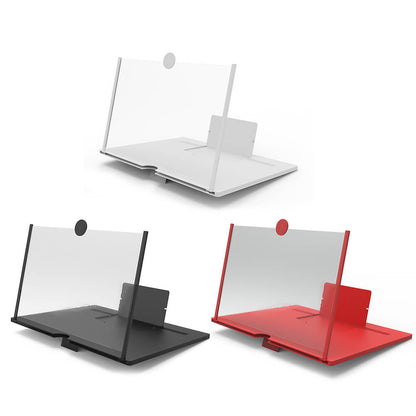 Telefoon Schermvergroter Opvouwbaar HD 3D Lens Standaard Handsfree Universeel Zwart Rood Wit