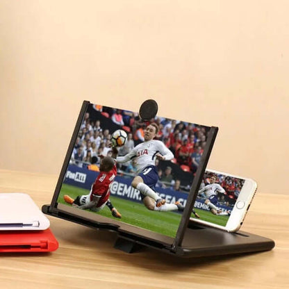 Telefoon Schermvergroter Opvouwbaar HD 3D Lens Standaard Handsfree Universeel Zwart Rood Wit