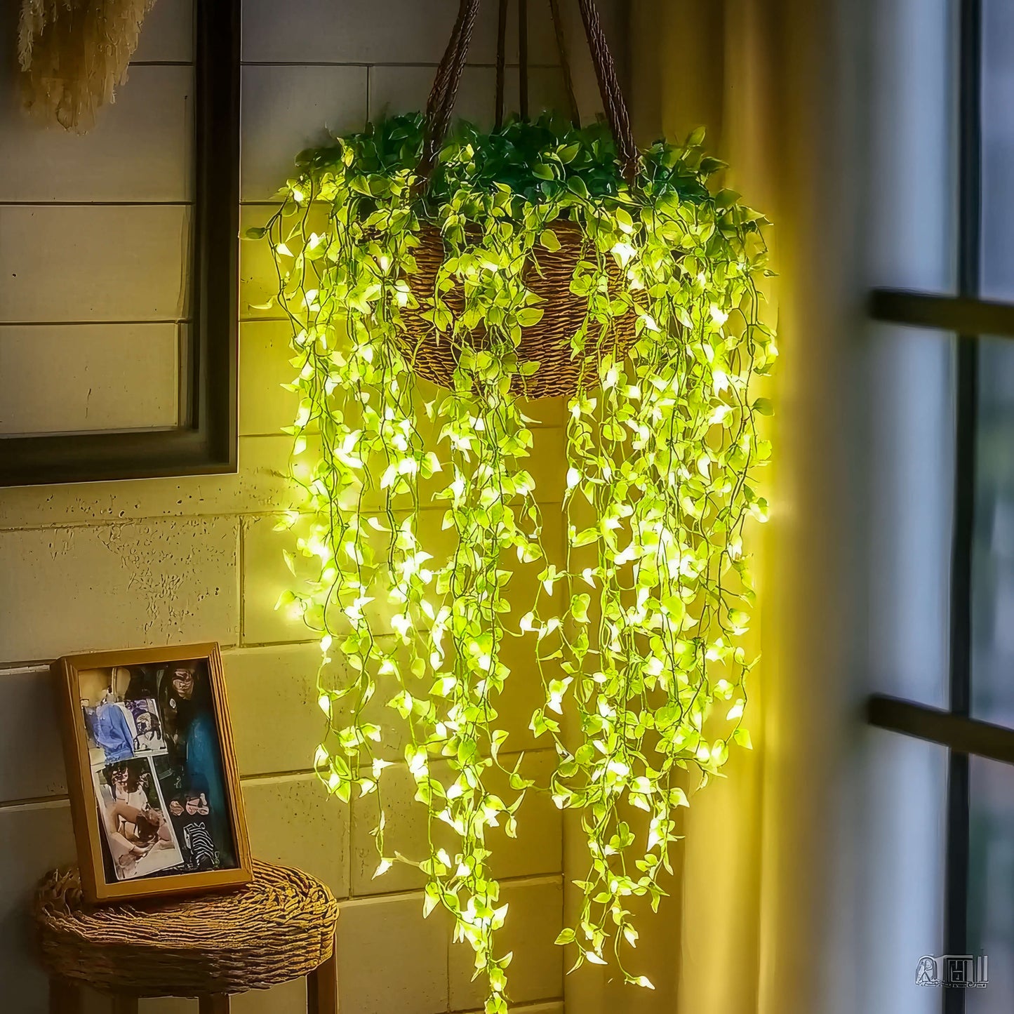 LED-Slinger Kunstplant met Verlichting 3 Meter Warmwit voor Binnen