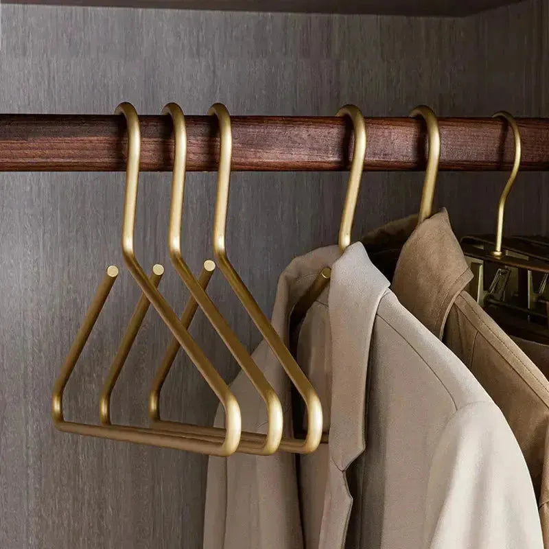 Kledinghangers Metaal Mat 5 Stuks Goud Zilver 42x20cm Kast Garderobe Luxe Kledinghanger Massief Antislip Premium