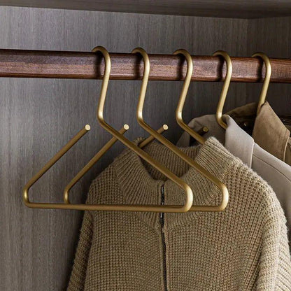 Kledinghangers Metaal Mat 5 Stuks Goud Zilver 42x20cm Kast Garderobe Luxe Kledinghanger Massief Antislip Premium