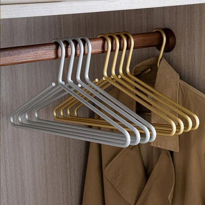 Kledinghangers Metaal Mat 5 Stuks Goud Zilver 42x20cm Kast Garderobe Luxe Kledinghanger Massief Antislip Premium